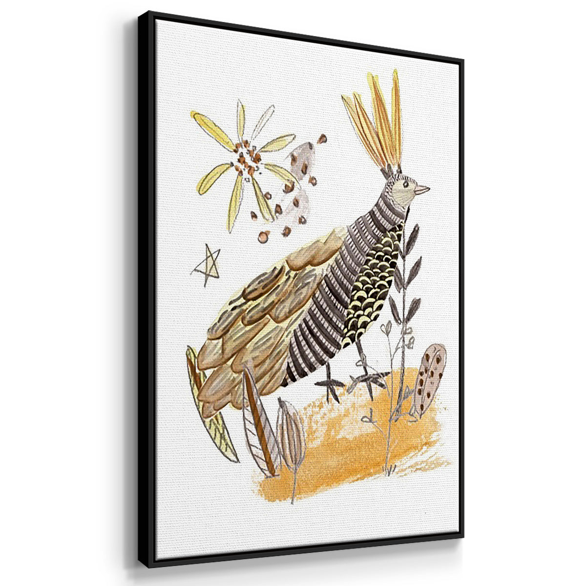 Glowing Garden at Dusk I - Floater Framed Canvas Set