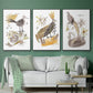 Glowing Garden at Dusk I - Floater Framed Canvas Set