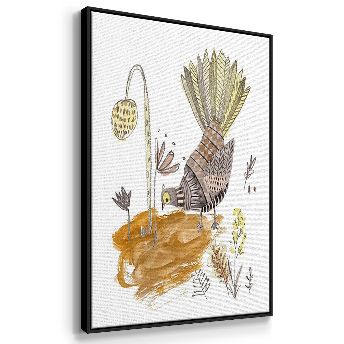 Glowing Garden at Dusk IV - Floater Framed Canvas Set