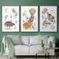 Glowing Garden at Dusk IV - Floater Framed Canvas Set