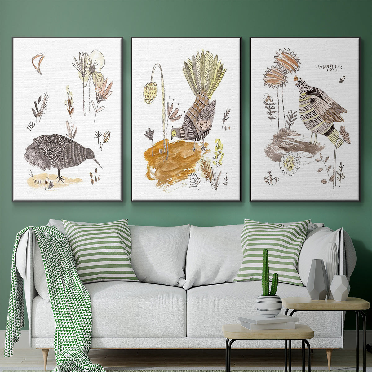 Glowing Garden at Dusk IV - Floater Framed Canvas Set