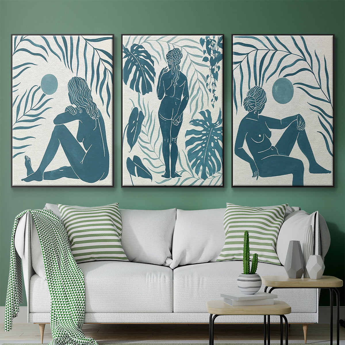 Moon Gazer I - Floater Framed Canvas Set