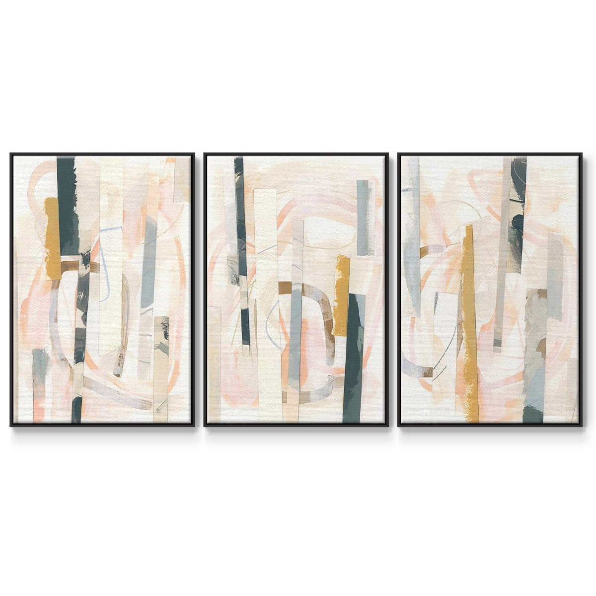 Melon Litmus I - Floater Framed Canvas Set