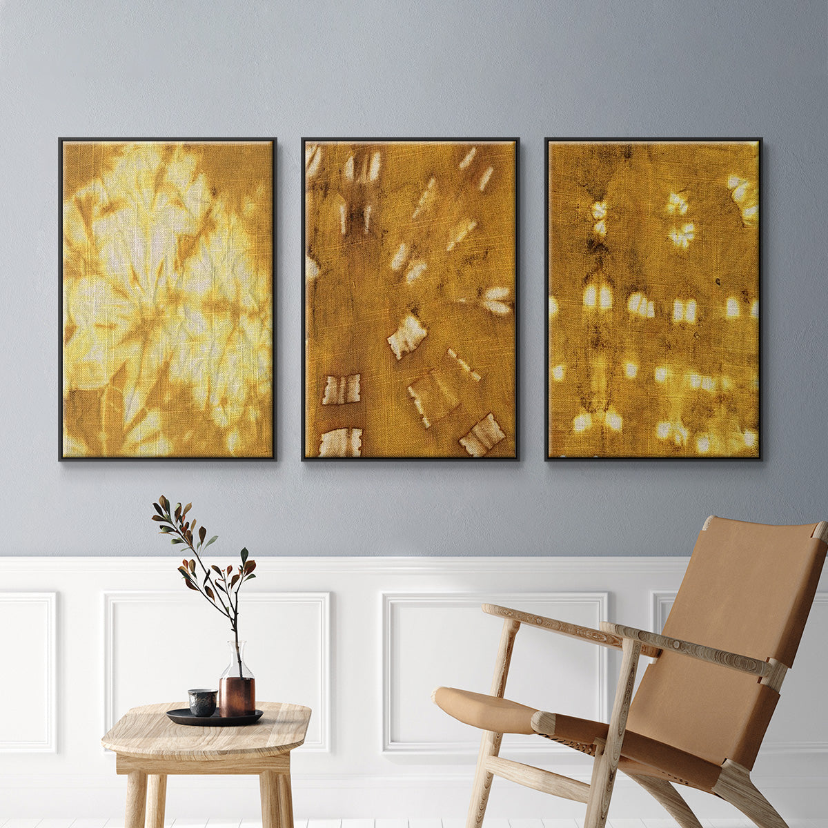 Turmeric Sunrise I - Floater Framed Canvas Set