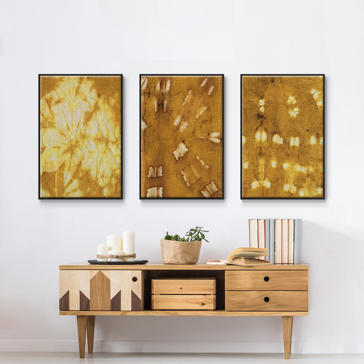 Turmeric Sunrise I - Floater Framed Canvas Set