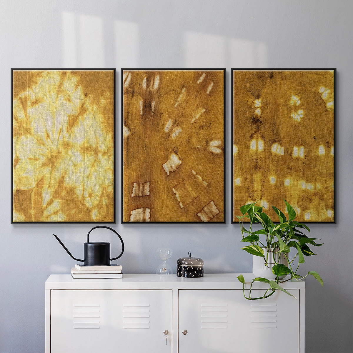 Turmeric Sunrise I - Floater Framed Canvas Set