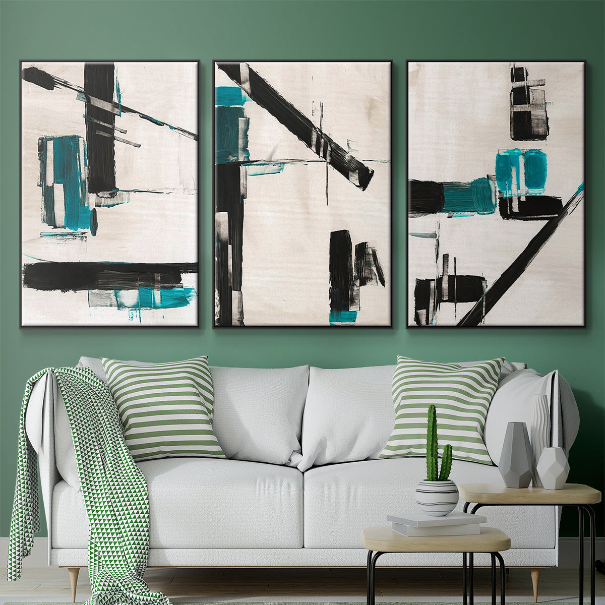 Geometry Notes I - Floater Framed Canvas Set