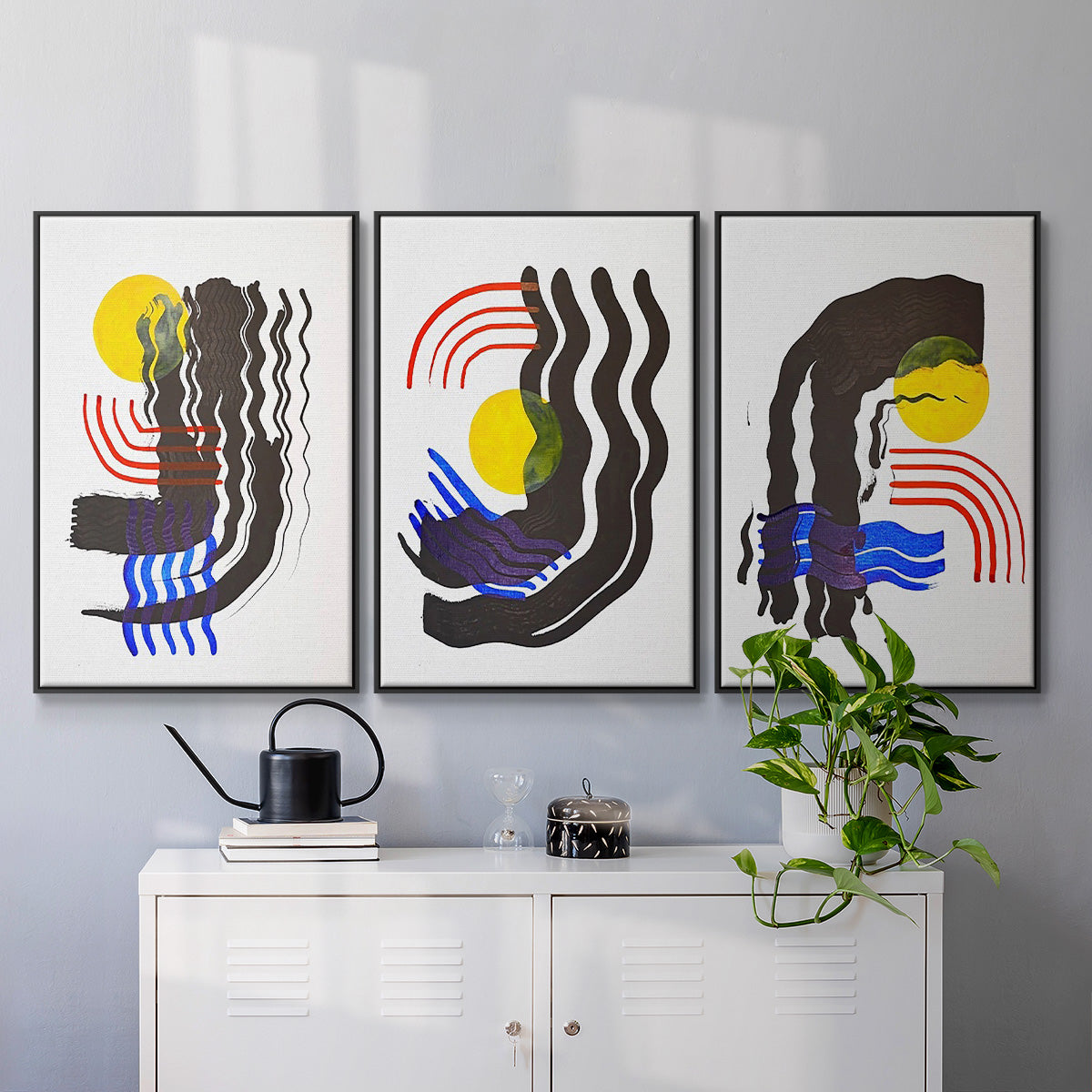 Shifting I - Floater Framed Canvas Set