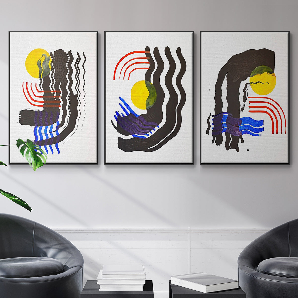 Shifting I - Floater Framed Canvas Set