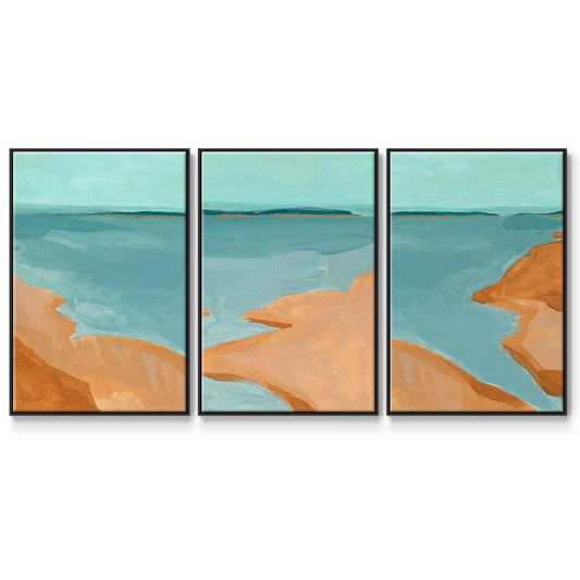 Out on the Sandbar I - Floater Framed Canvas Set