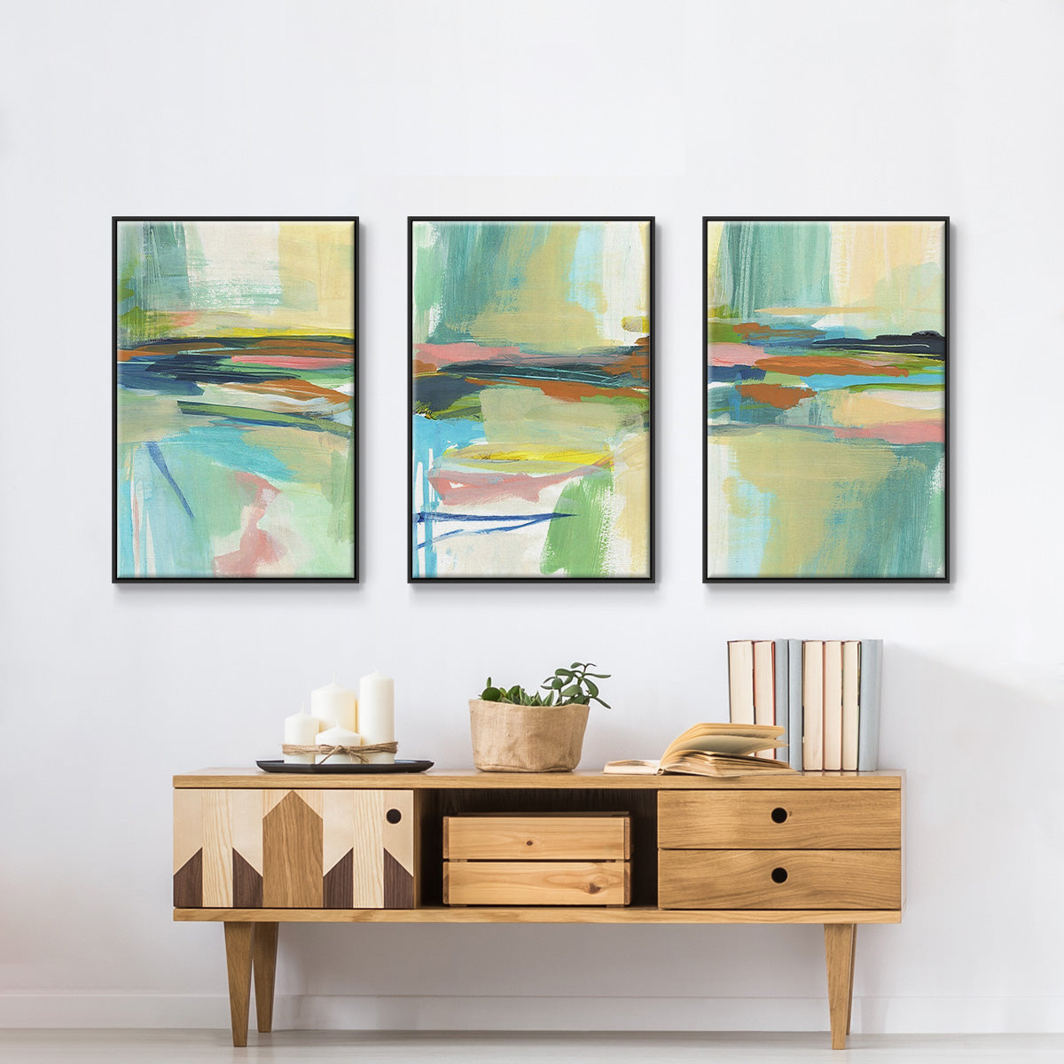 Radiant Horizon I - Floater Framed Canvas Set