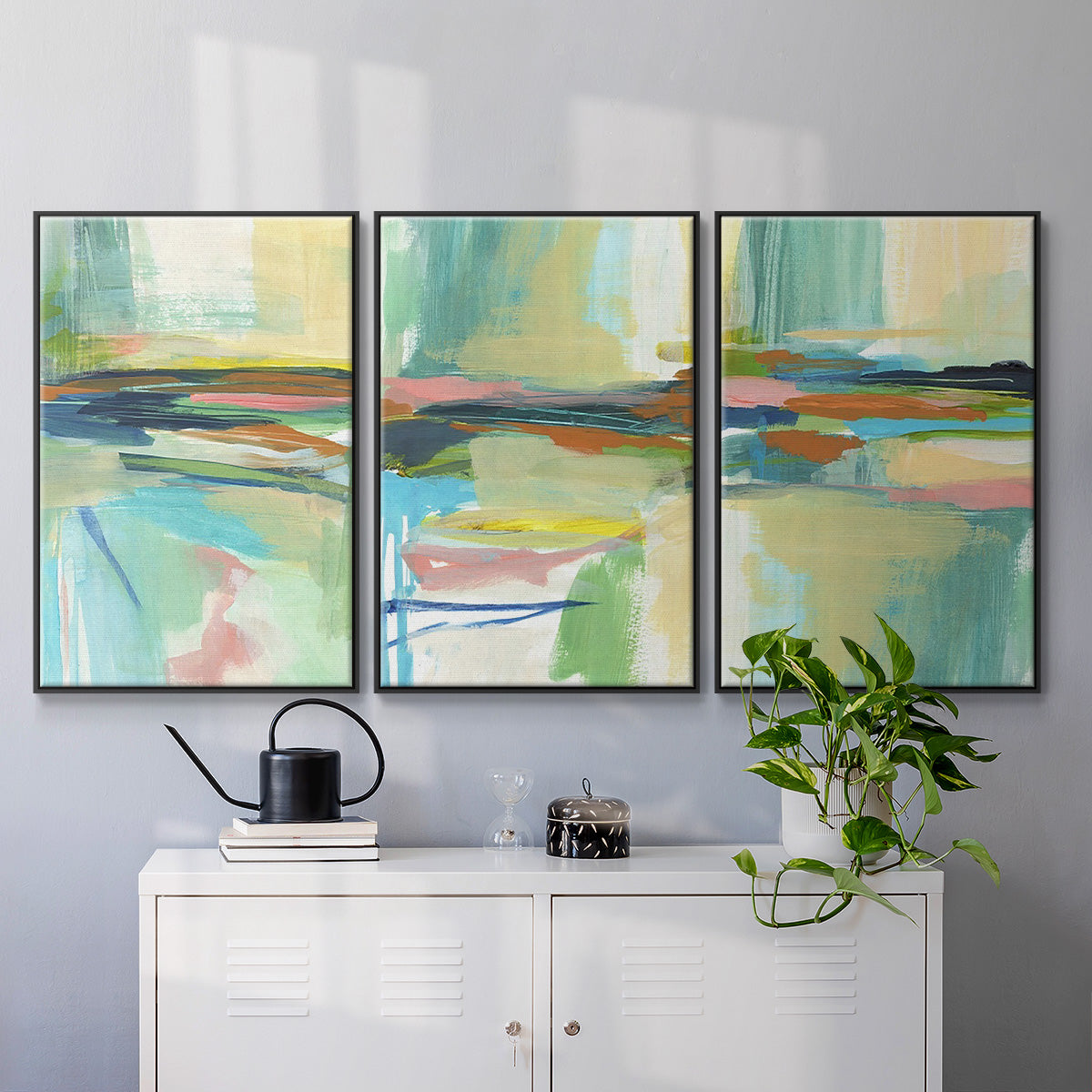 Radiant Horizon I - Floater Framed Canvas Set