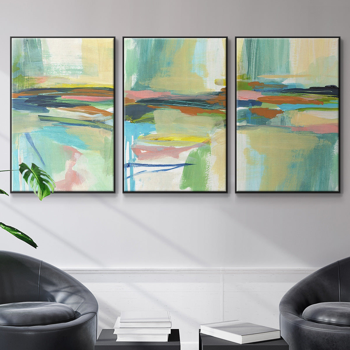 Radiant Horizon I - Floater Framed Canvas Set