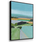 Bright Colored Countryside I - Floater Framed Canvas Set