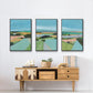 Bright Colored Countryside I - Floater Framed Canvas Set