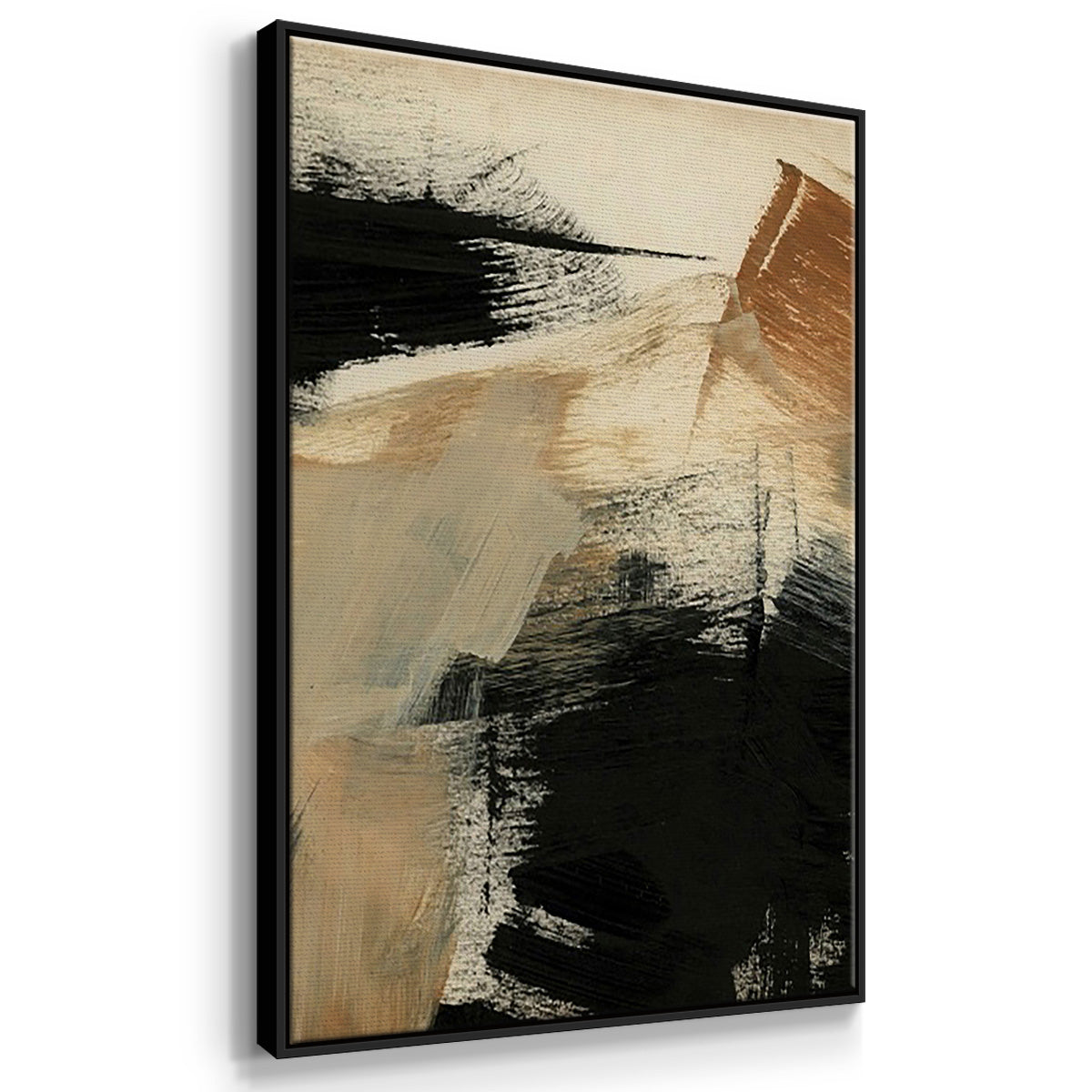 Baked Paintstrokes I - Floater Framed Canvas Set