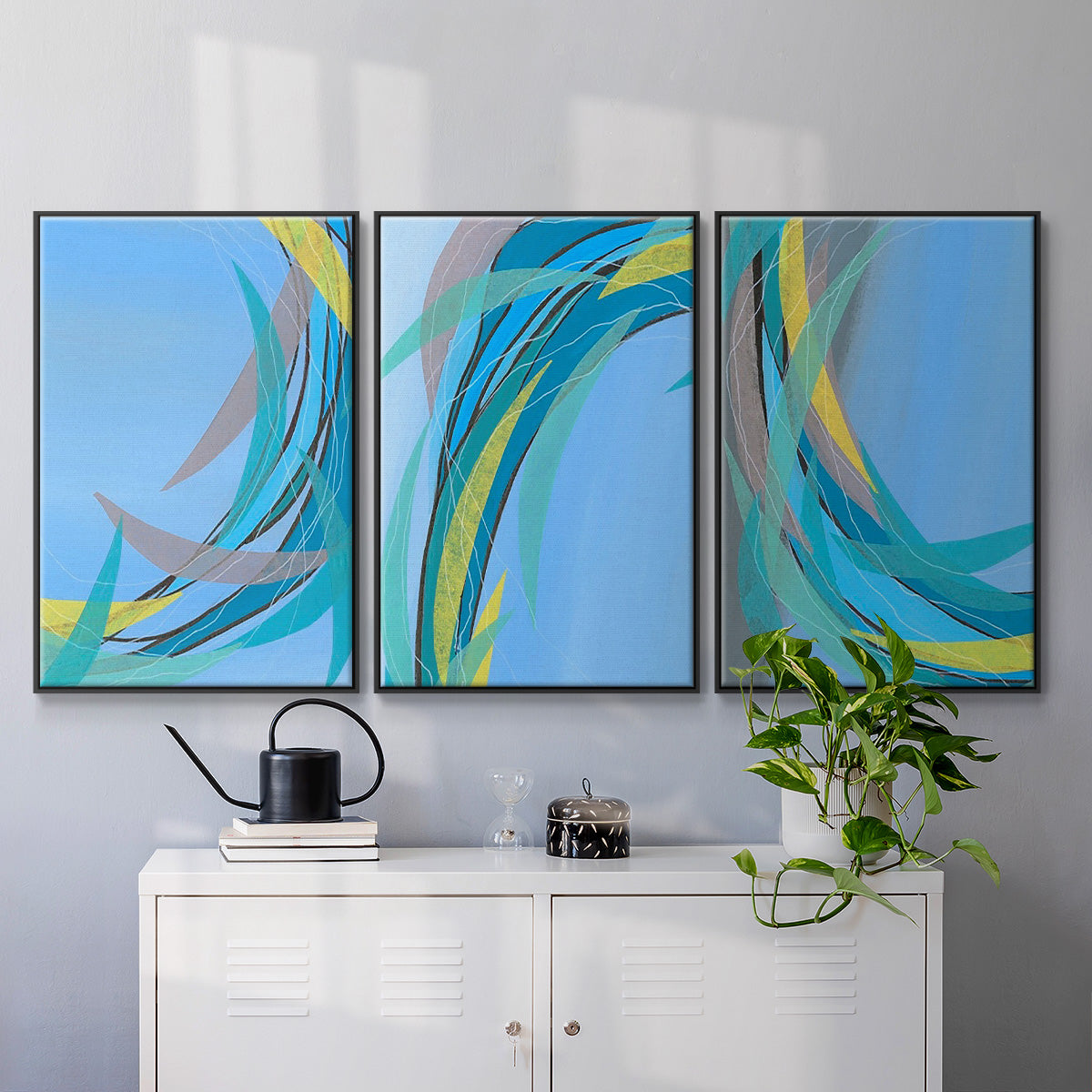 Circulating Flow I - Floater Framed Canvas Set