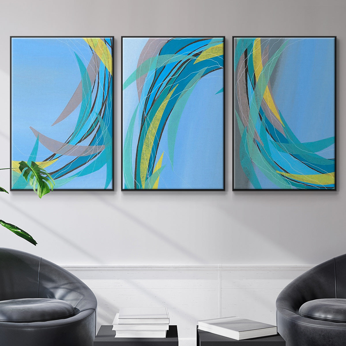 Circulating Flow I - Floater Framed Canvas Set