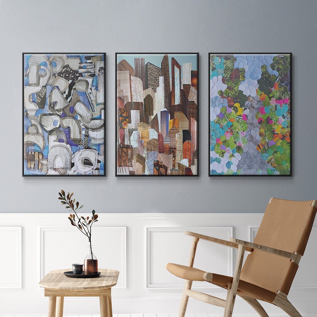 Magenta Garden - Floater Framed Canvas Set