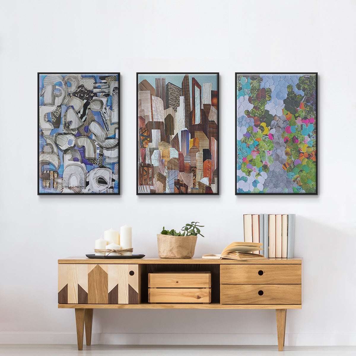 Magenta Garden - Floater Framed Canvas Set