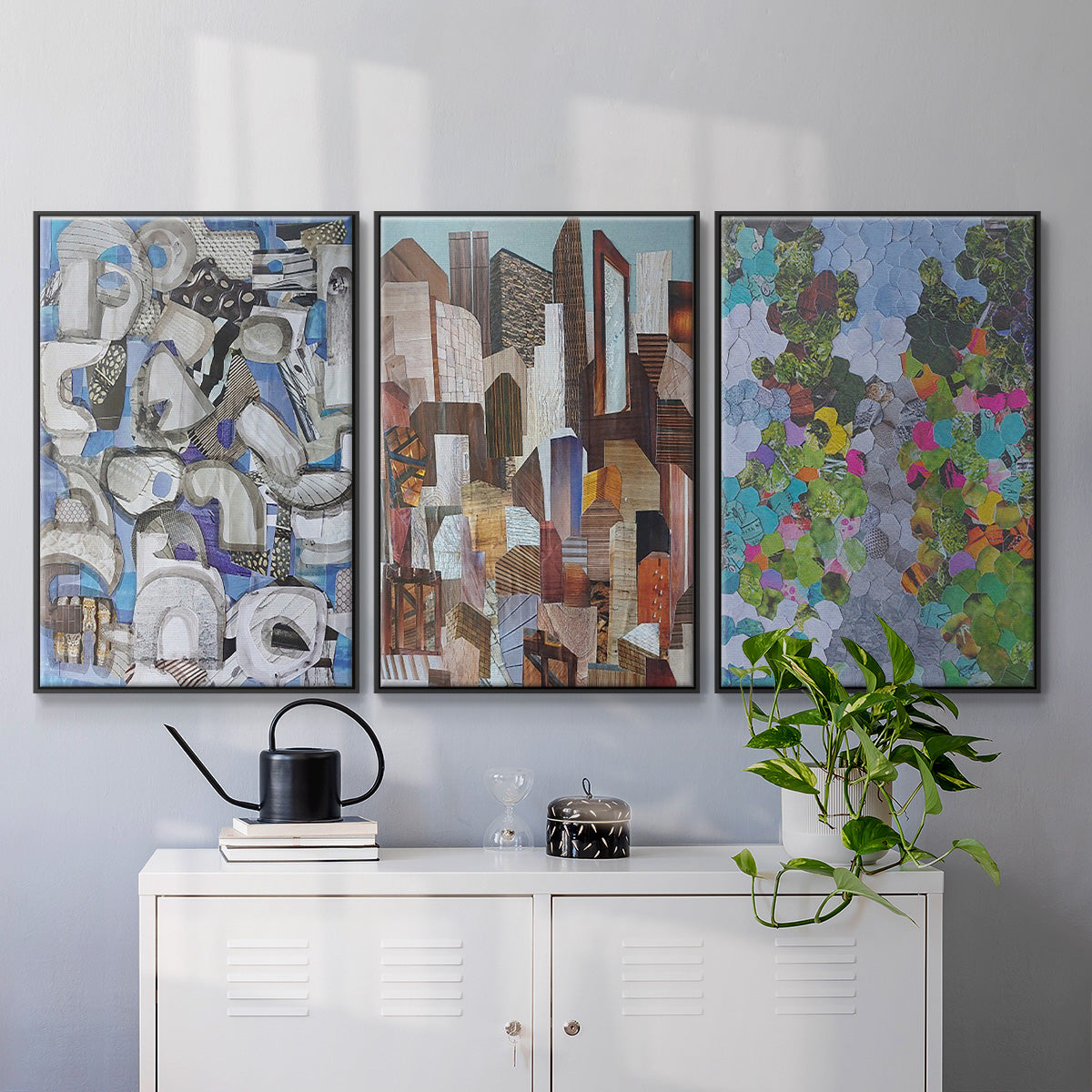Magenta Garden - Floater Framed Canvas Set