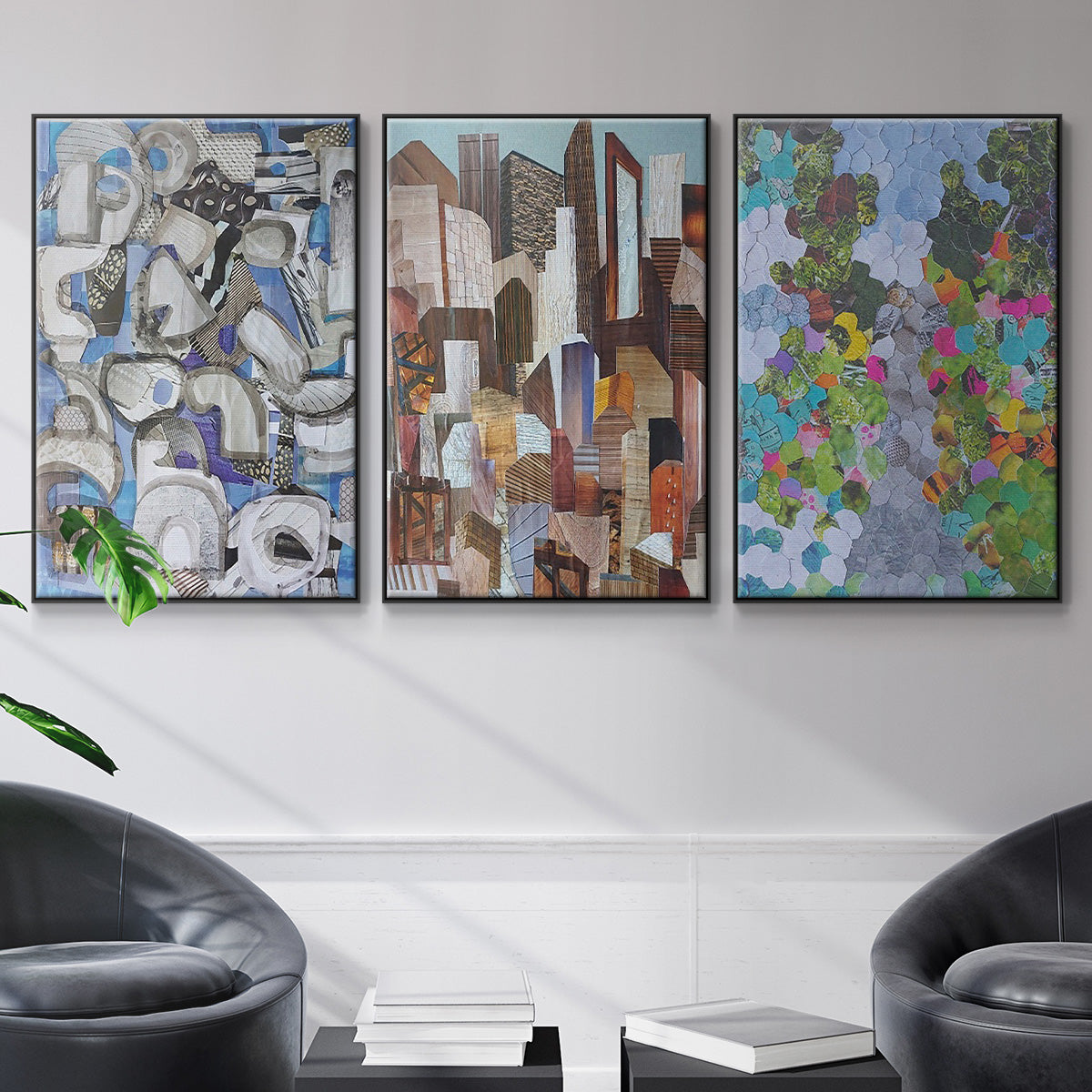 Magenta Garden - Floater Framed Canvas Set
