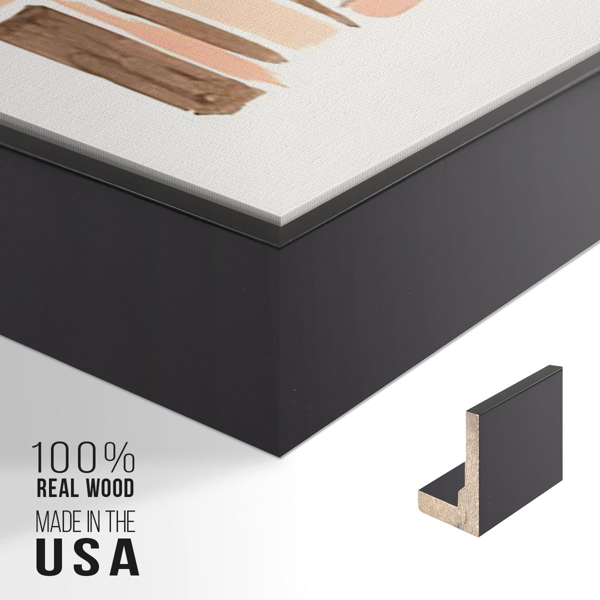Blush Architecture Study I - Floater Framed Canvas Set