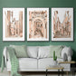 Blush Architecture Study I - Floater Framed Canvas Set