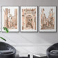 Blush Architecture Study I - Floater Framed Canvas Set