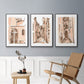 Blush Architecture Study IV - Floater Framed Canvas Set