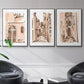 Blush Architecture Study IV - Floater Framed Canvas Set