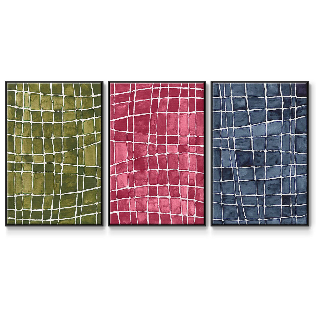 Square Bluff I - Floater Framed Canvas Set
