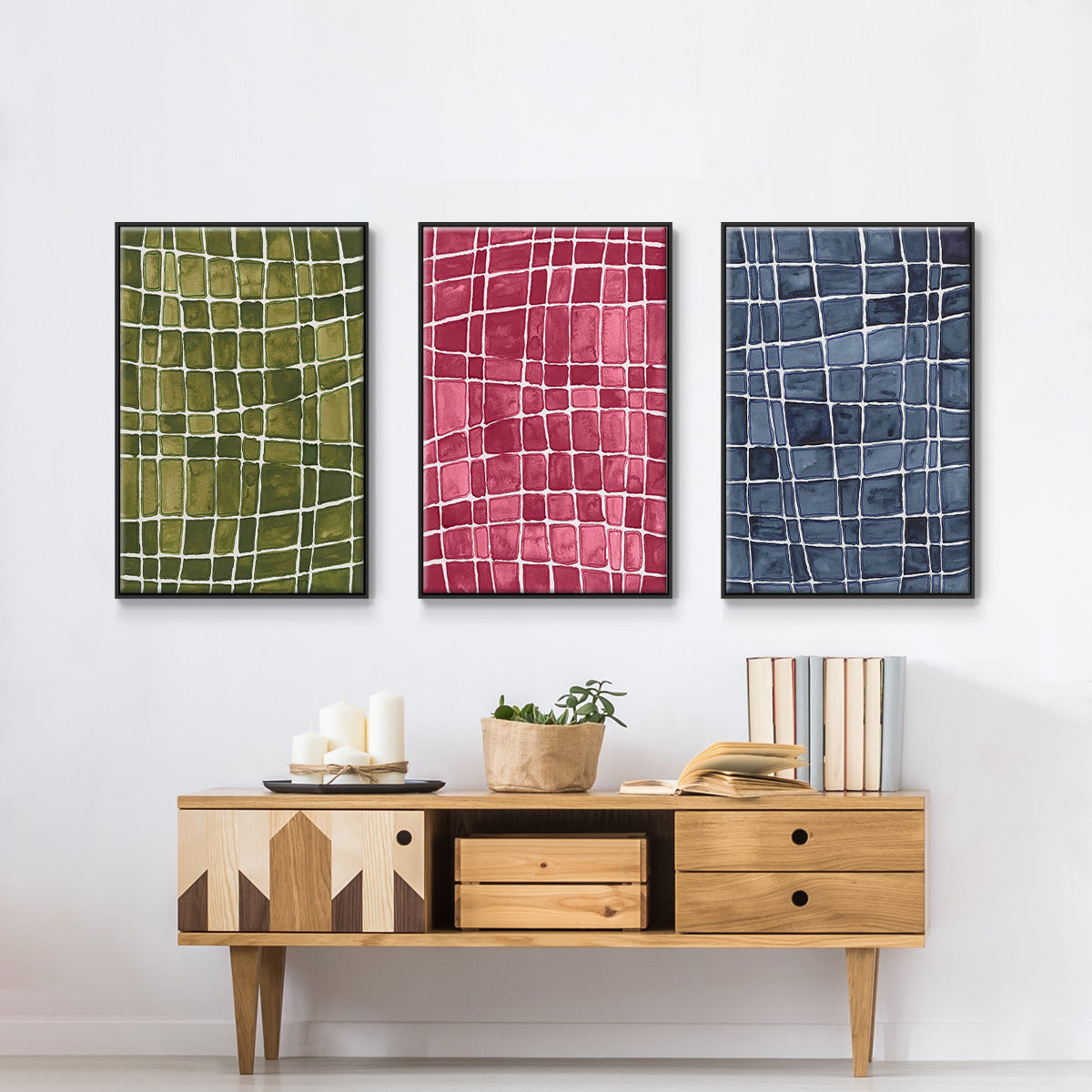 Square Bluff I - Floater Framed Canvas Set