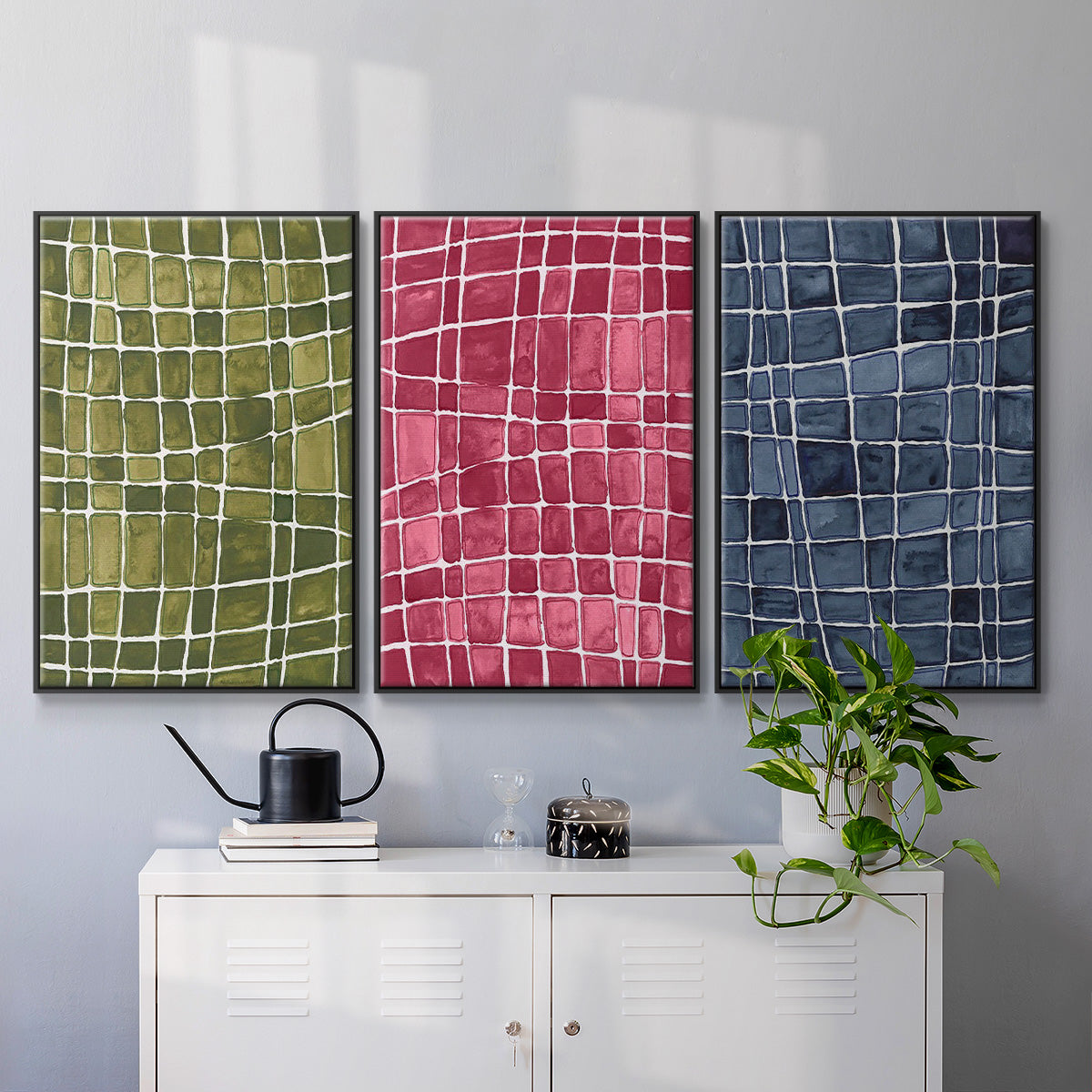 Square Bluff I - Floater Framed Canvas Set
