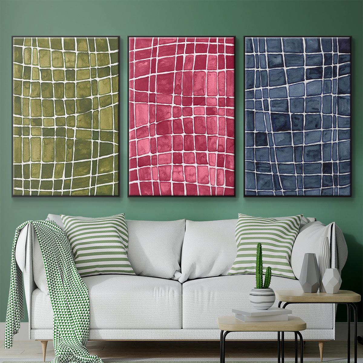 Square Bluff I - Floater Framed Canvas Set