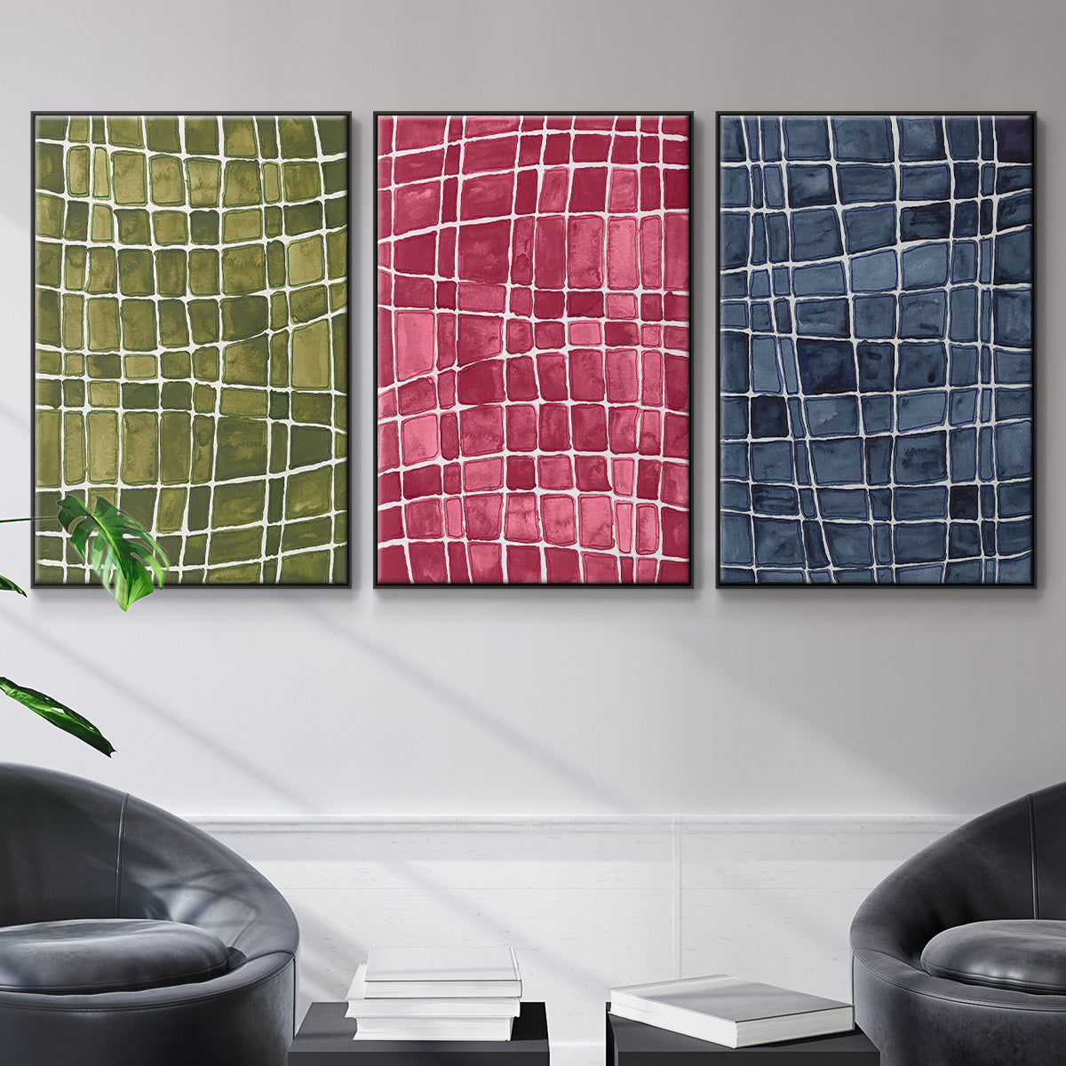 Square Bluff I - Floater Framed Canvas Set