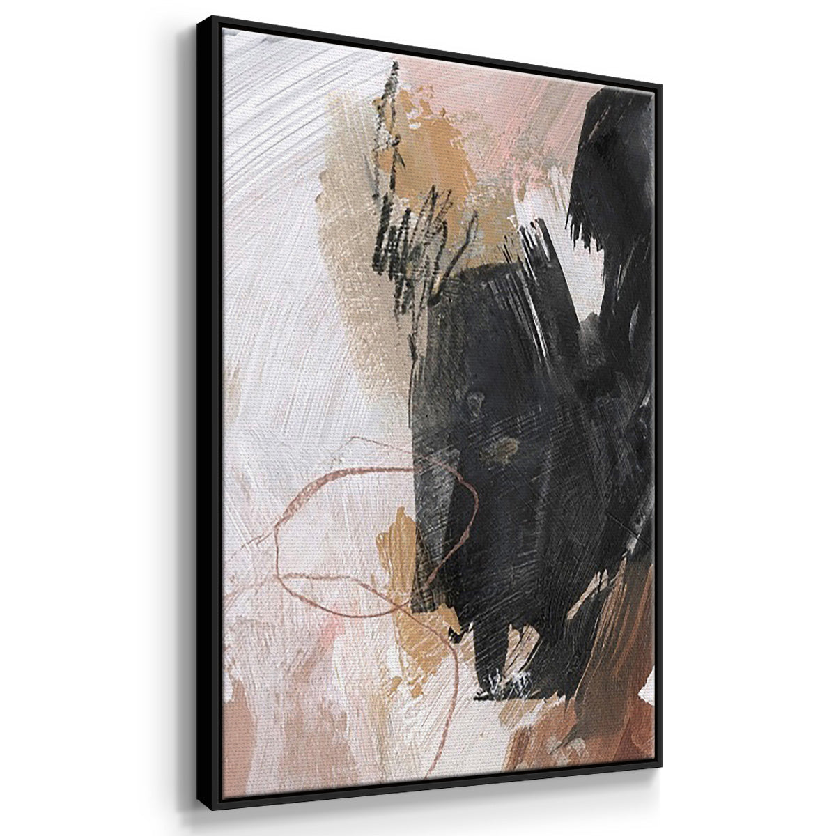 Unbleached Neutrals I - Floater Framed Canvas Set