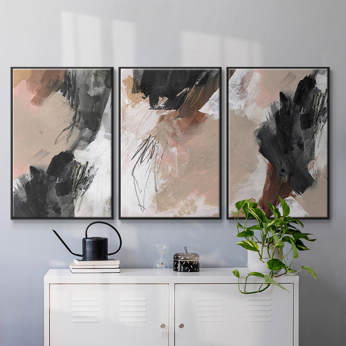 Unbleached Neutrals IV - Floater Framed Canvas Set