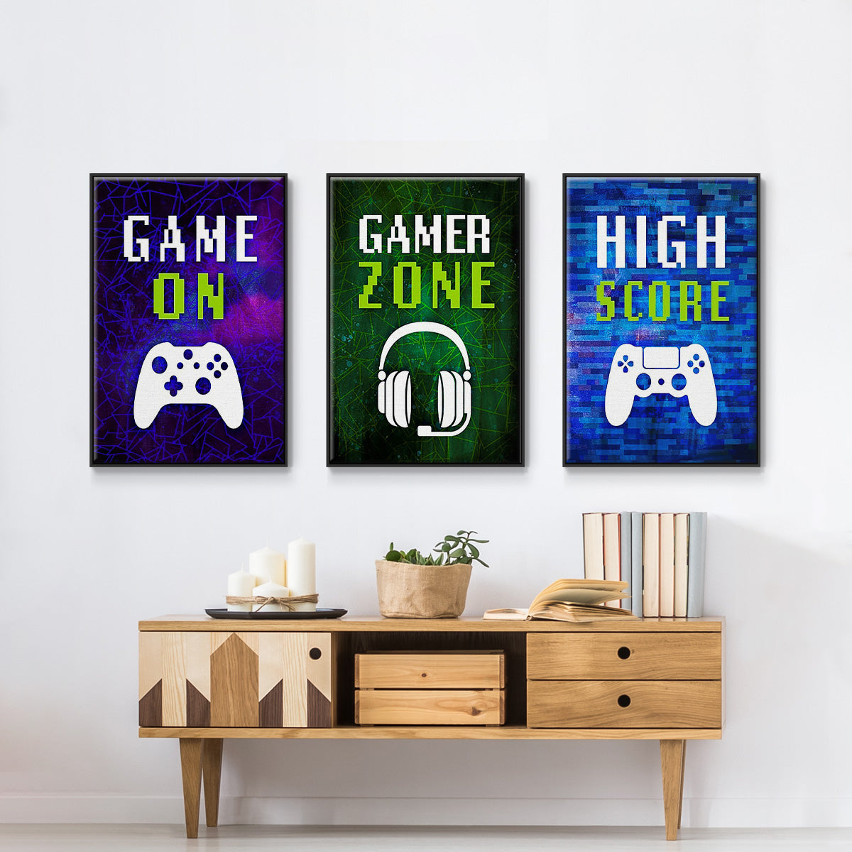 It's Game On I - Floater Framed Canvas Set