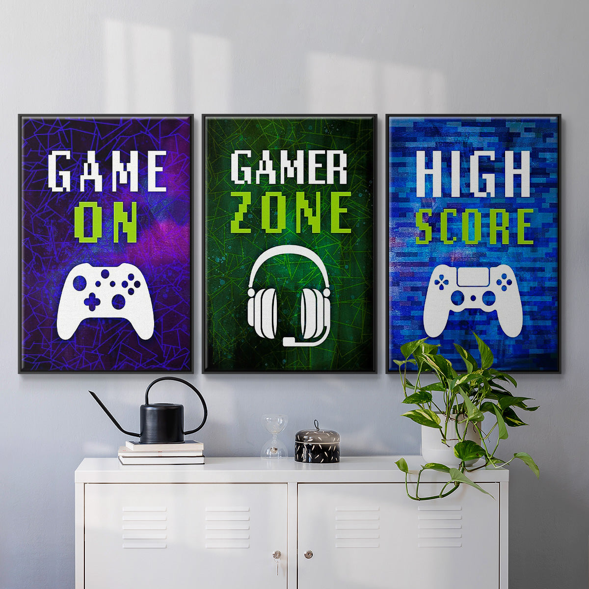 It's Game On I - Floater Framed Canvas Set