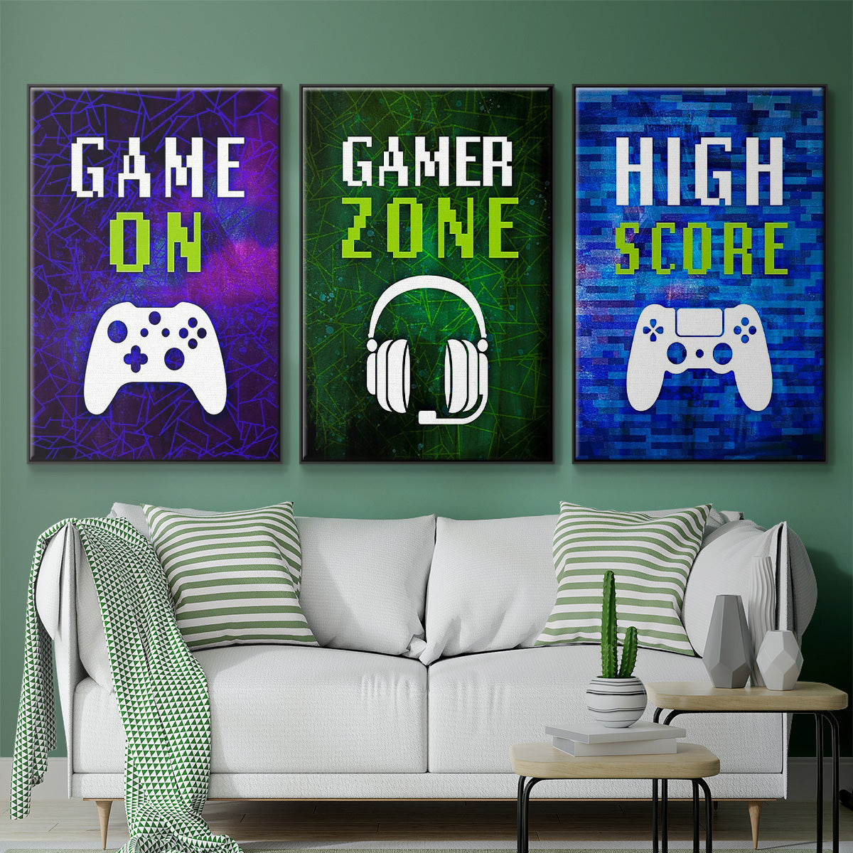 It's Game On I - Floater Framed Canvas Set