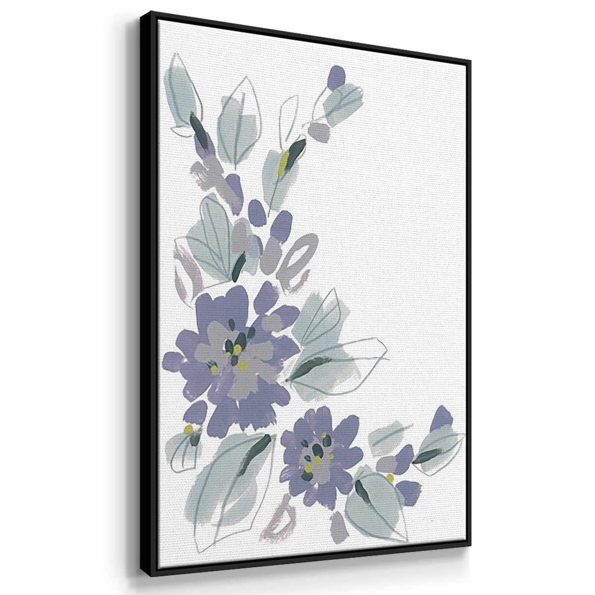 Periwinkle Patch I - Floater Framed Canvas Set