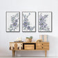 Periwinkle Patch I - Floater Framed Canvas Set