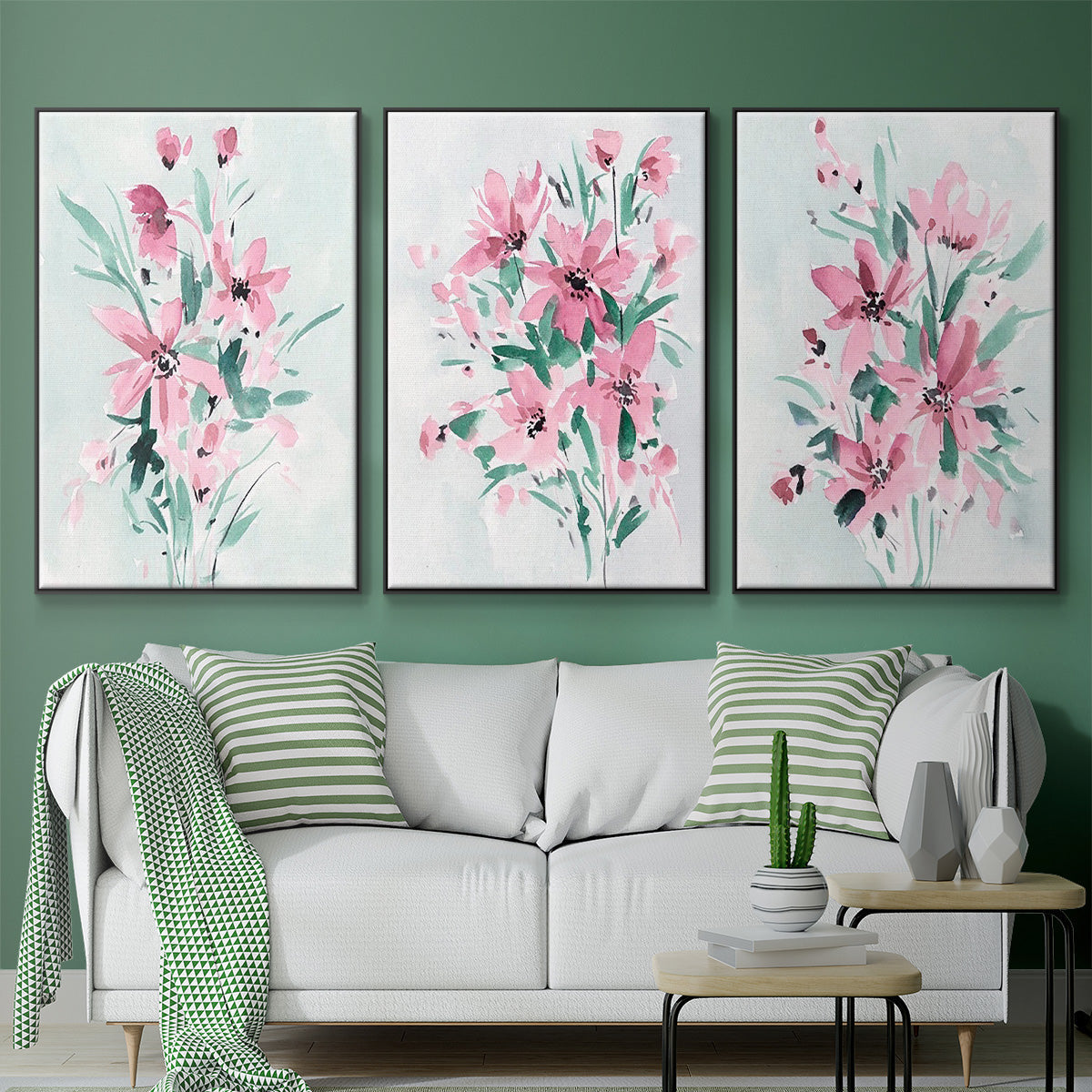 Posy Blooms I - Floater Framed Canvas Set