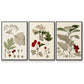 Leaves & Berries I - Floater Framed Canvas Set