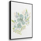 Seafoam Petals I - Floater Framed Canvas Set