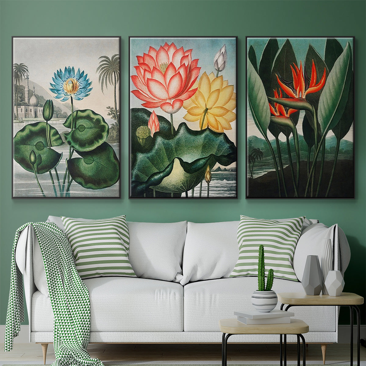 Temple of Flora IV - Floater Framed Canvas Set