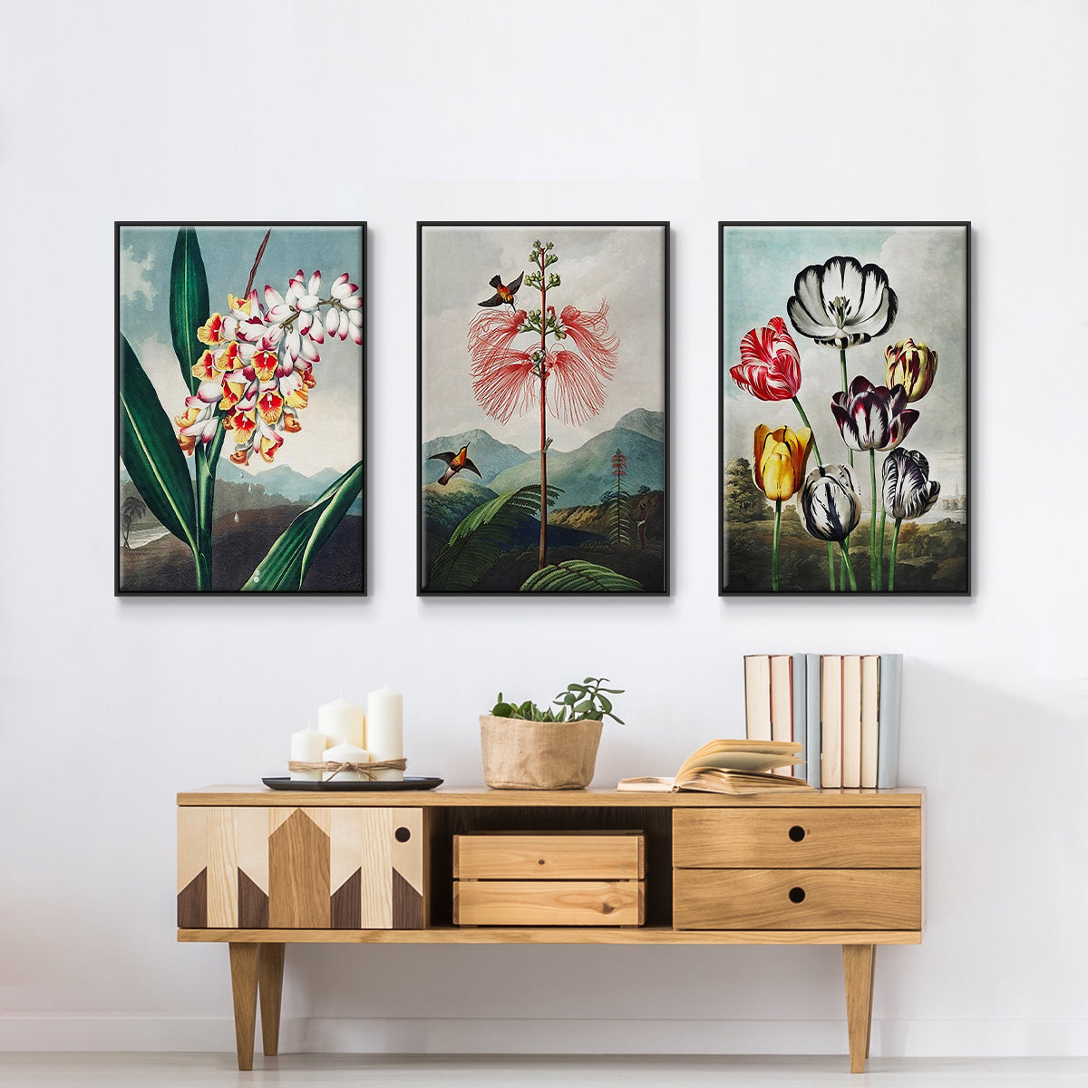 Temple of Flora VI - Floater Framed Canvas Set