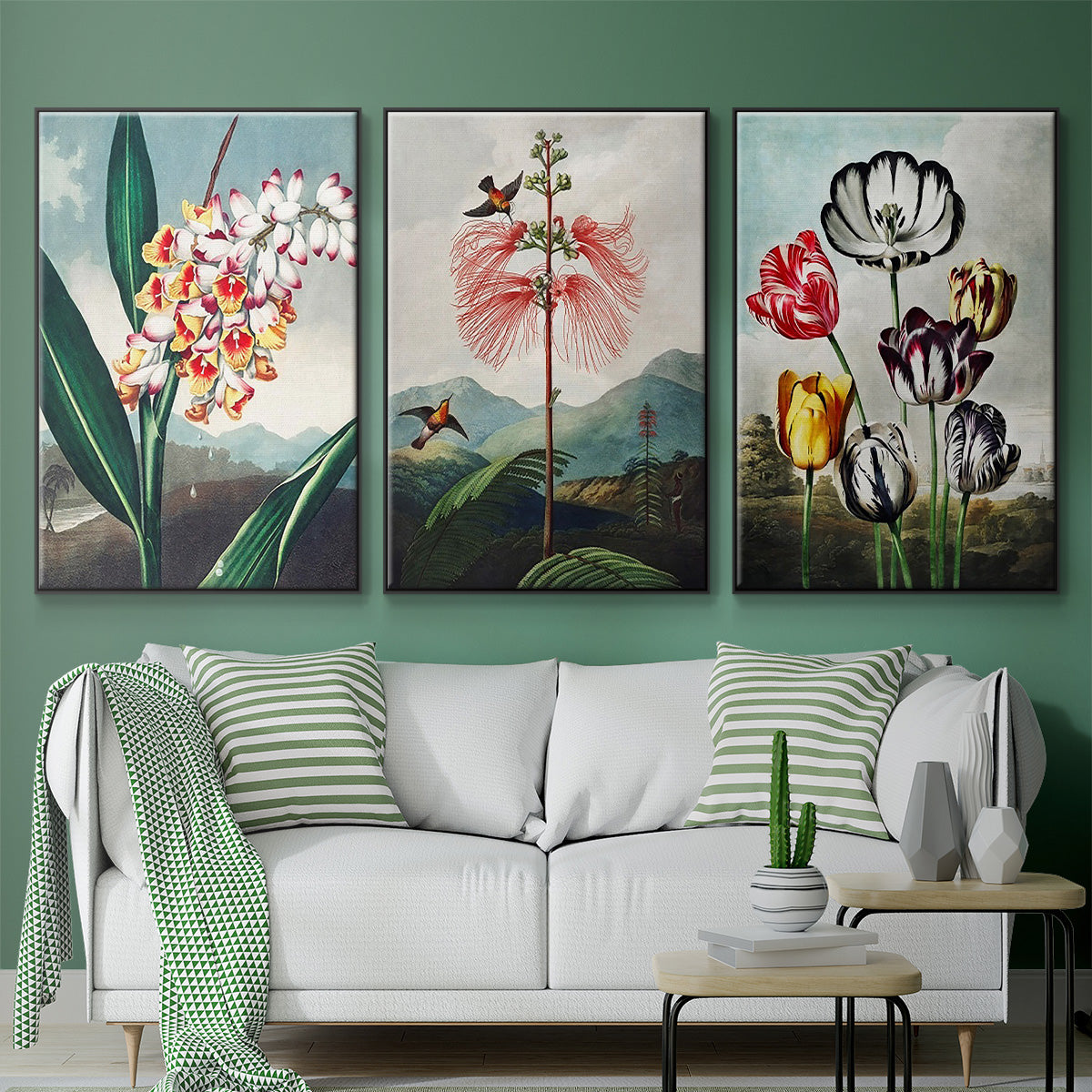 Temple of Flora VI - Floater Framed Canvas Set