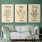 Birth Month I - Floater Framed Canvas Set